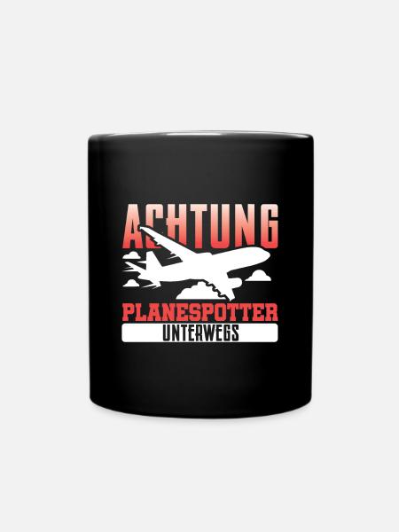 Planespotter Planespotting Flugzeug - Tasse einfarbig - Schwarz