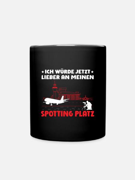 Planespotter Planespotting Flugzeug - Tasse einfarbig - Schwarz