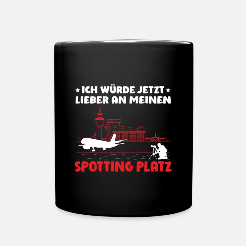 Planespotter Planespotting Flugzeug - Tasse einfarbig - Schwarz
