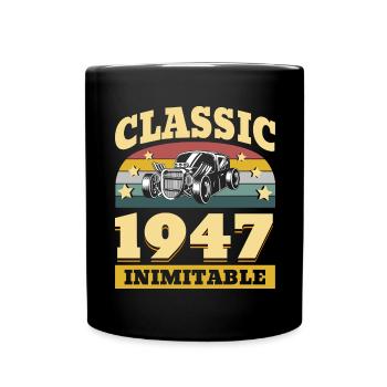 Classic since 1947 - Anniversary 75 years - Full Colour Mug - black - Front