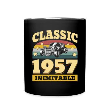 Classic since 1957 - Anniversary 65 years - Full Colour Mug - black - Front