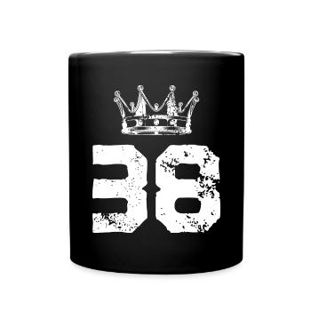 38 Number crown - Full Colour Mug - black - Front