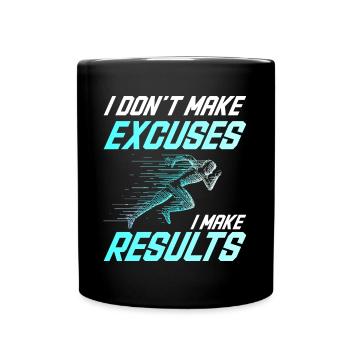 Pas D'Excuses Des Résultats - Citation Inspirante - Mug uni - noir - Devant