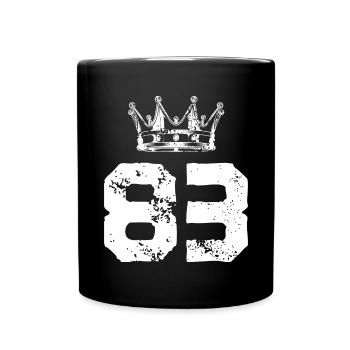 83 Couronne numérique - Mug uni - noir - Devant