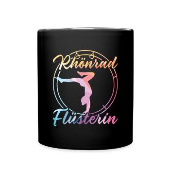 Rhönrad Flüsterin Rhönradturnen Kinder Röhnrad - Tasse einfarbig - Schwarz - Vorne