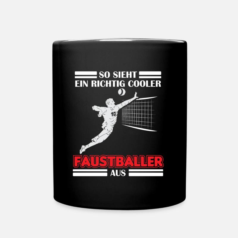 So sieht ein richtig cooler Faustballer Faustball - Tasse einfarbig - Schwarz