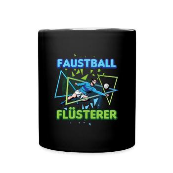 Faustball Flüsterer Rückschlagspiel Faustballer - Tasse einfarbig - Schwarz - Vorne