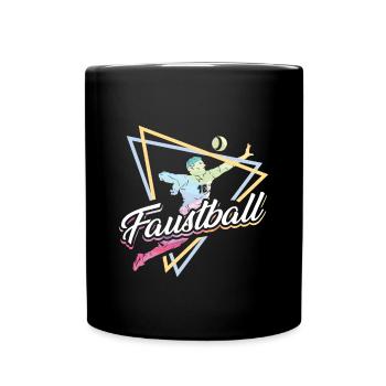 Faustball Faustballer Rundschlag Ballsport - Tasse einfarbig - Schwarz - Vorne