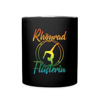 Rhönrad Flüsterin Rhönradturnerin Röhnrad Turnen - Tasse einfarbig - Schwarz - Vorne