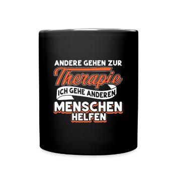 Heilerziehungspfleger Heilerziehungspflege hep - Tasse einfarbig - Schwarz - Vorne
