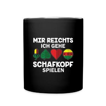 Assez pour moi je vais Schafkopf Bayern Tirol - Mug uni - noir - Devant