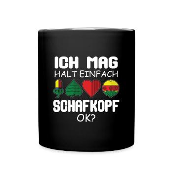 J’aime juste Schafkopf ok Bayern Watten - Mug uni - noir - Devant
