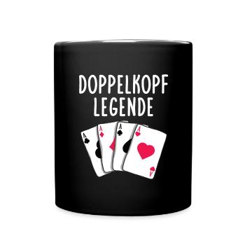 Double-headed Legend Playing Cards - Full Colour Mug - black - Front