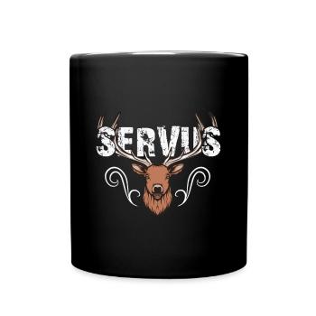 Servus Styria Bavaria Dirndl Women - Full Colour Mug - black - Front