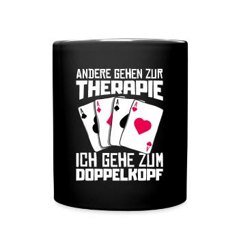 Others go to therapy I go to double head - Full Colour Mug - black - Front