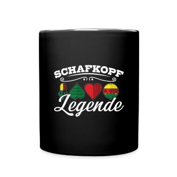 Schafkopf Legend Tête de mouton bavarois Autriche - Mug uni - noir - Devant