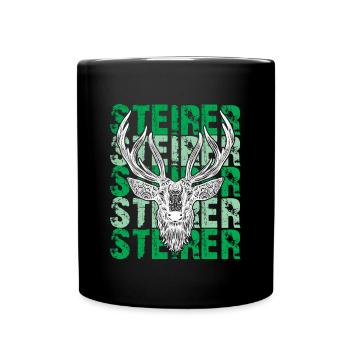 Styria Austria Styrian Coat of Arms Harmonica - Full Colour Mug - black - Front