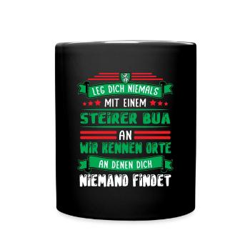 Steirer Bua Styria Styrian flag Styrian - Full Colour Mug - black - Front