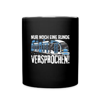 Straßenbahn Straßenbahnfahrer Tram Zug - Tasse einfarbig - Schwarz - Vorne