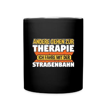 Straßenbahn Straßenbahnfahrer S-Bahn - Tasse einfarbig - Schwarz - Vorne