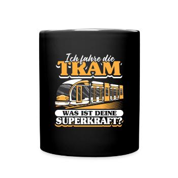 Straßenbahn Straßenbahnfahrer S-Bahn - Tasse einfarbig - Schwarz - Vorne