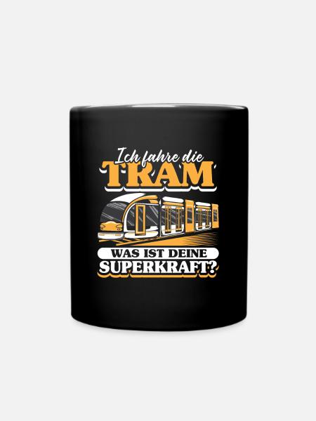 Straßenbahn Straßenbahnfahrer S-Bahn - Tasse einfarbig - Schwarz
