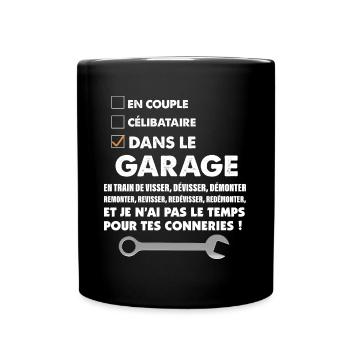 Garage Humour Mécanicien Garagiste - Mug uni - noir - Devant