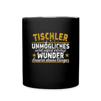 Tischler - Tasse einfarbig - Schwarz - Vorne