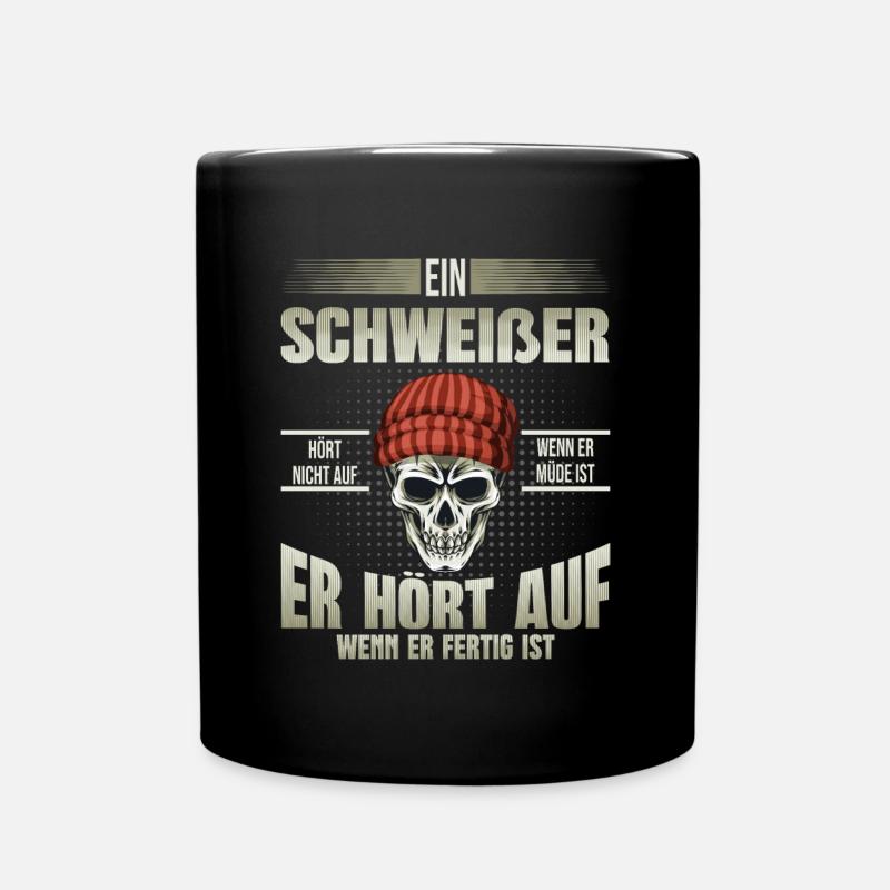Schweißer - Tasse einfarbig - Schwarz