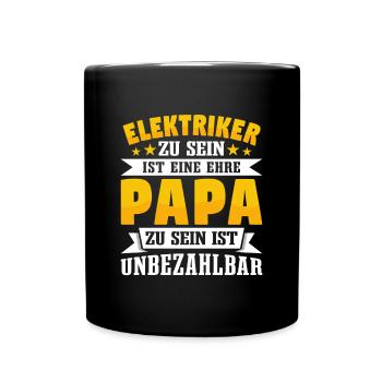 Elektriker - Tasse einfarbig - Schwarz - Vorne
