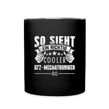 Kfz Mechatroniker - Tasse einfarbig - Schwarz - Vorne
