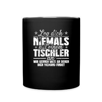 Tischler - Tasse einfarbig - Schwarz - Vorne