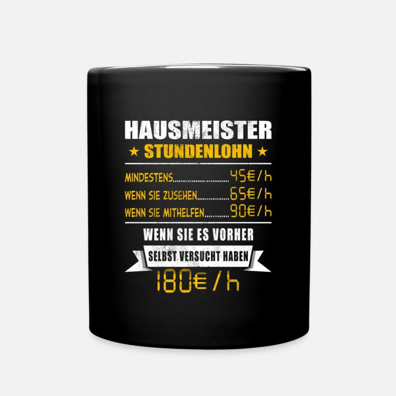 Hausmeister - Tasse einfarbig - Schwarz
