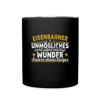 Eisenbahner - Tasse einfarbig - Schwarz - Vorne
