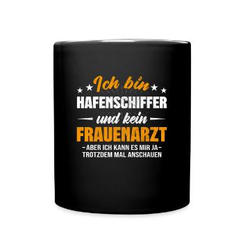 Hafenschiffer - Tasse einfarbig - Schwarz - Vorne