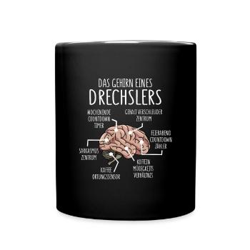 Drechsler Anatomie - Tasse einfarbig - Schwarz - Vorne
