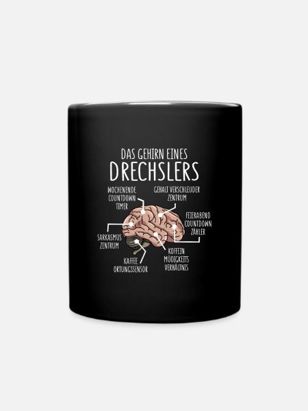 Drechsler Anatomie - Tasse einfarbig - Schwarz