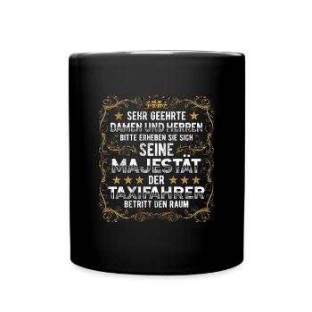 Taxifahrer - Tasse einfarbig - Schwarz - Vorne