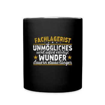 Fachlagerist - Tasse einfarbig - Schwarz - Vorne