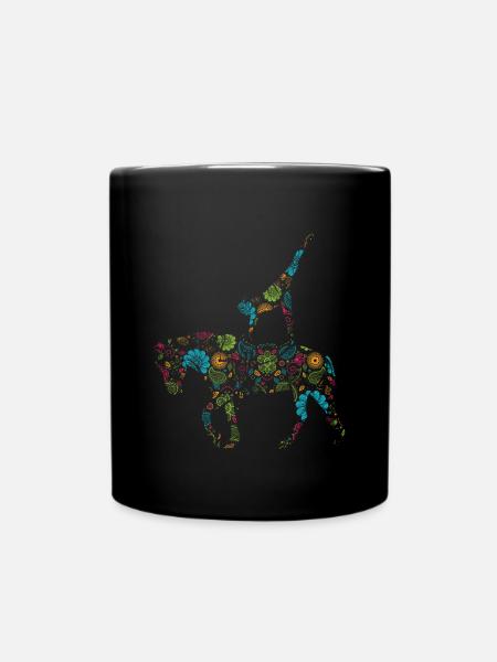 Vaulting Volti Vaulting Horses Horse Girls - Full Colour Mug - black