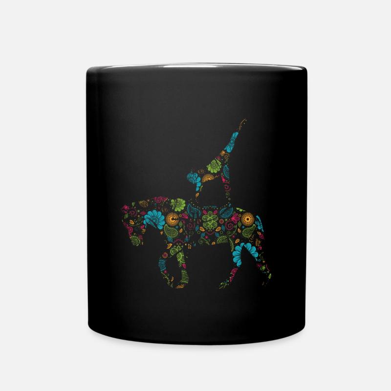 Voûte Volti Voûte Chevaux Chevaux Filles - Mug uni - noir