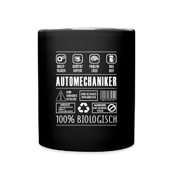 Automechaniker - Tasse einfarbig - Schwarz - Vorne