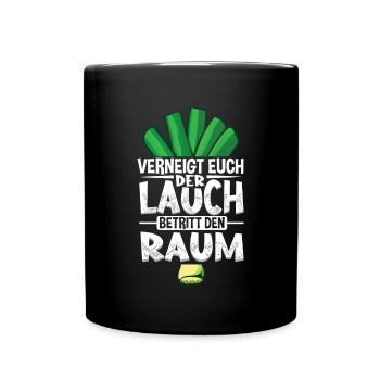 Lauch Kostüm Bodybuilding Satire Gym Jga - Tasse einfarbig - Schwarz - Vorne