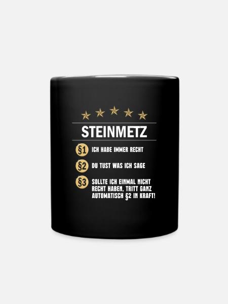 Steinmetz Paragraph - Tasse einfarbig - Schwarz