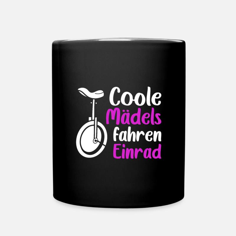 Einrad - Tasse einfarbig - Schwarz