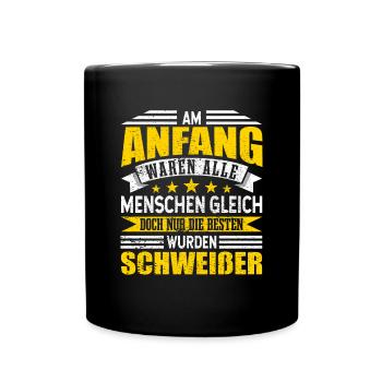 Schweißer - Tasse einfarbig - Schwarz - Vorne