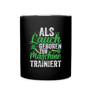 Lauch - Tasse einfarbig - Schwarz - Vorne