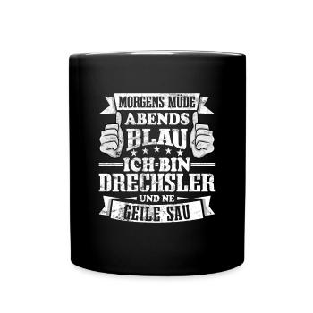 Drechsler - Tasse einfarbig - Schwarz - Vorne