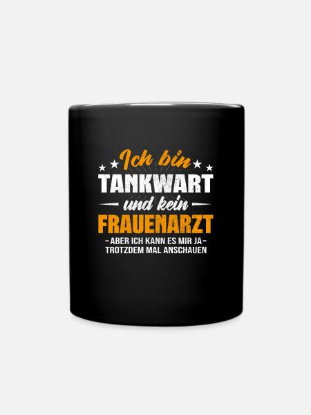 Tankwart - Tasse einfarbig - Schwarz