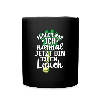 Lauch Kostüm Bodybuilding Satire Gym Jga - Tasse einfarbig - Schwarz - Vorne
